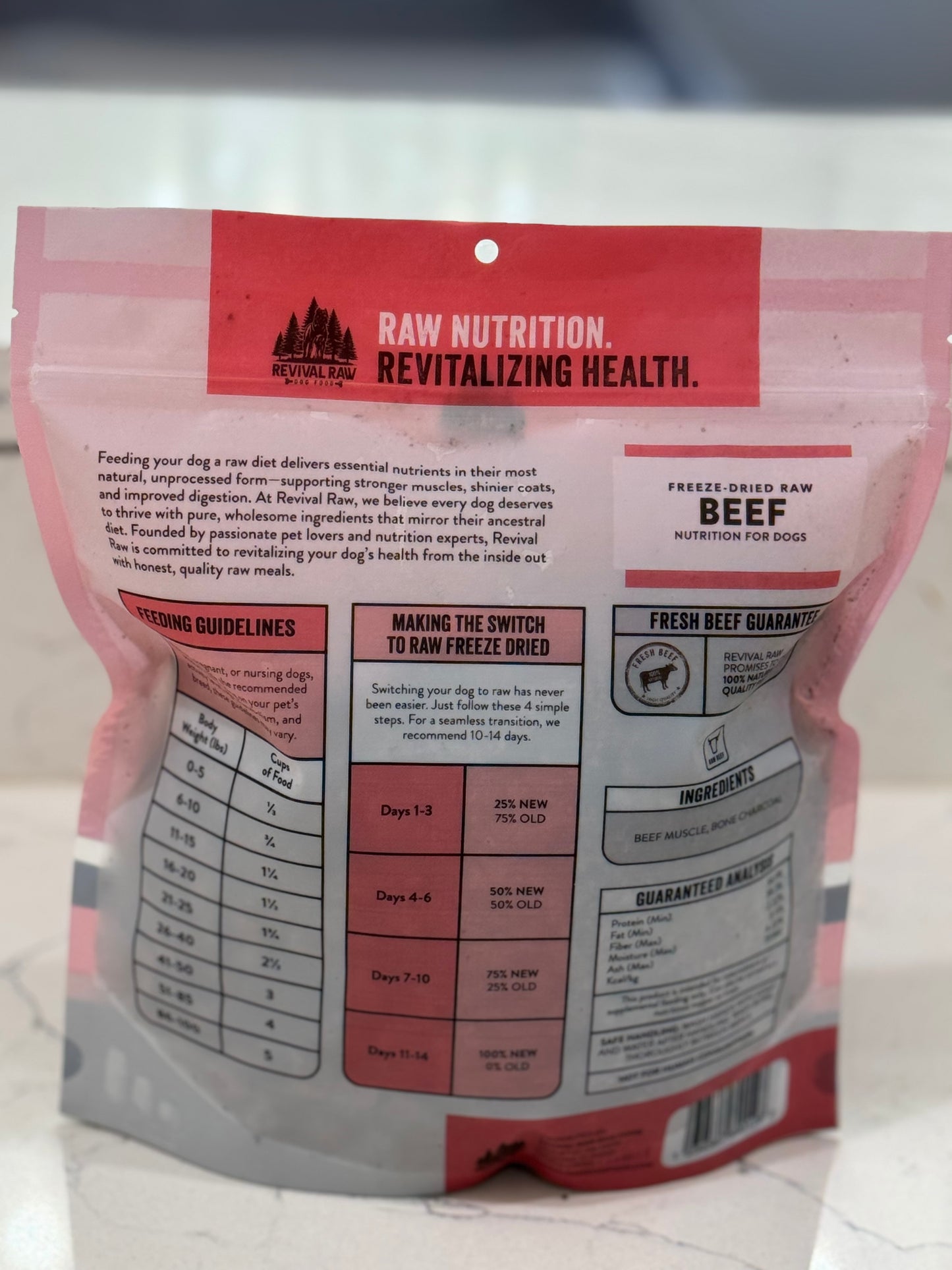Freeze Dried Raw Beef Dog Food - 14oz