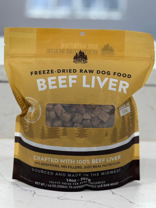 Freeze Dried Beef Liver Dog Food - 14oz